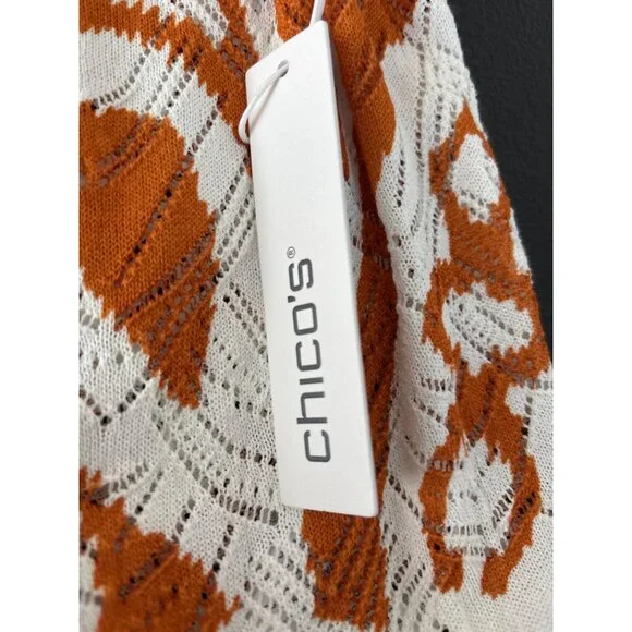 Chico's Summer Romance Abstract Cardigan Size 0/S NWT - Picture 6 of 8